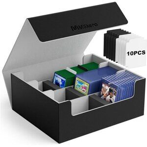Mlikero Card Deck Case for Trading Cards 1800+, Trading Card Storage Box